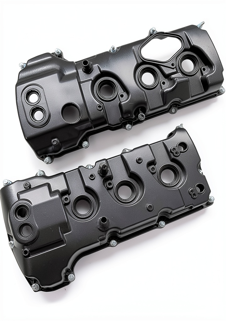 Installing MILIPARTS Aluminum Engine Valve Covers for Ford on a wooden workbench