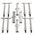RJSPHH Chrome T-Bars for Chevy V8 1955-1986 Engine Valve-0