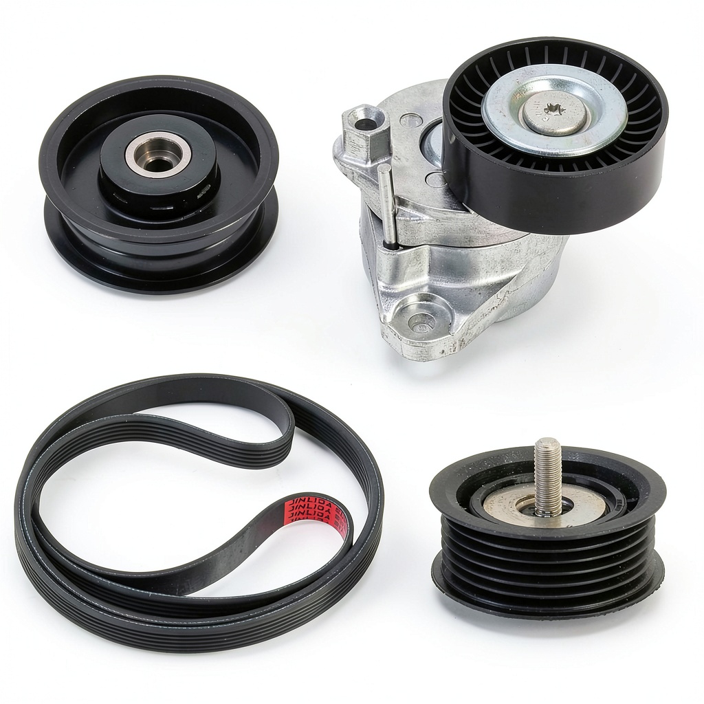 Installing FQRANBO belt tensioner on a Mercedes engine