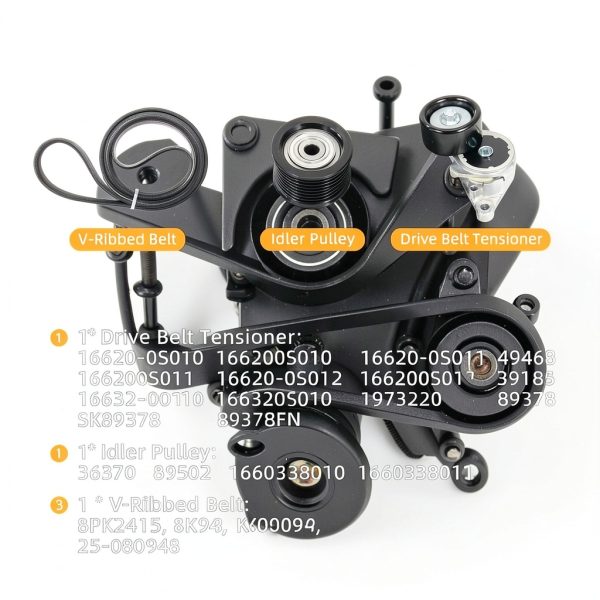 Lexus GX460 Idler Pulley Kit by Kozlira High Quality-4