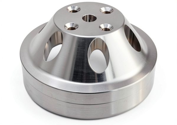 Chevy SBC V Belt Pulley Aluminum 2 Groove-2