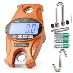 Crane Scale Modern Step CS1 Heavy Duty Orange 660lb Handheld-0