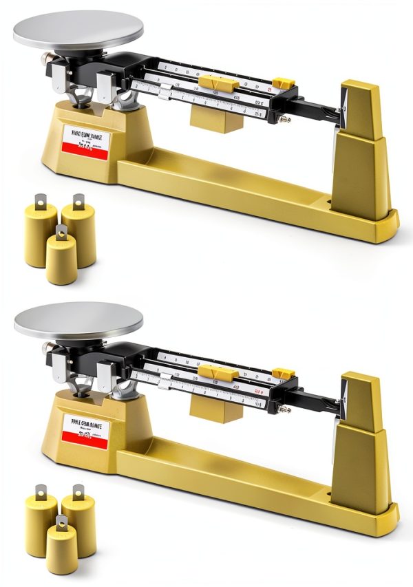 Triple Beam Mechanical Balance Scale QWORK WD15262 2 Pack Metal-7