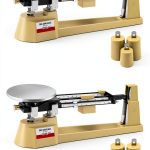 Triple Beam Mechanical Balance Scale QWORK WD15262 2 Pack Metal-0