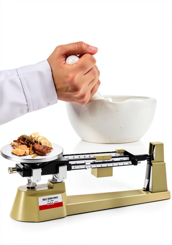 Triple Beam Mechanical Balance Scale QWORK WD15262 2 Pack Metal-3