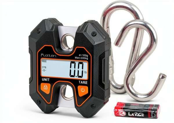 Fuzion Mini Crane Scale Hanging Scale 440lb/200kg LCD Display Hold-0