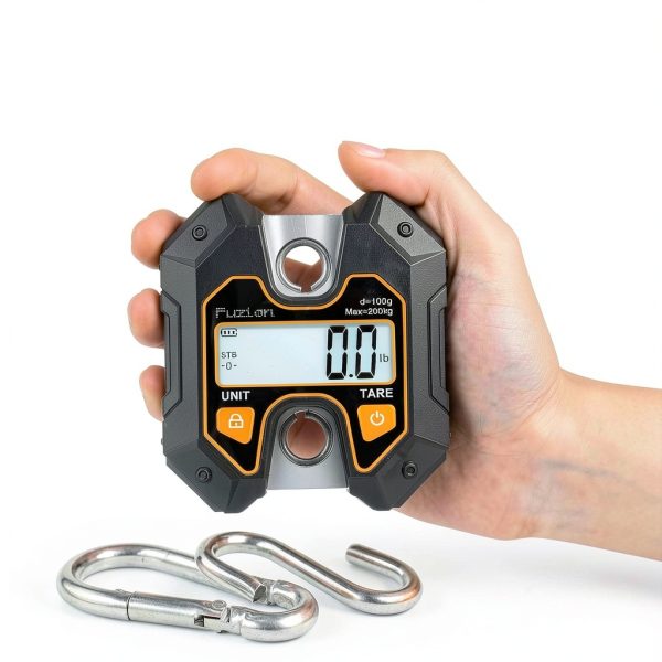 Fuzion Mini Crane Scale Hanging Scale 440lb/200kg LCD Display Hold-2