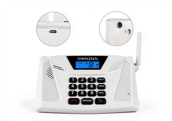 Wireless Intercoms for Home Business - 5300 Feet Range, Automatic Answer, Full Duplex, Hands-Free (6 Packs White)-7