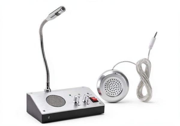 Intercom Microphone, Noise Dual Way Intercom, Bank Office Store Station Window Counter Microphone Speaker-5