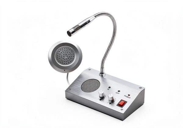 Intercom Microphone, Noise Dual Way Intercom, Bank Office Store Station Window Counter Microphone Speaker-3