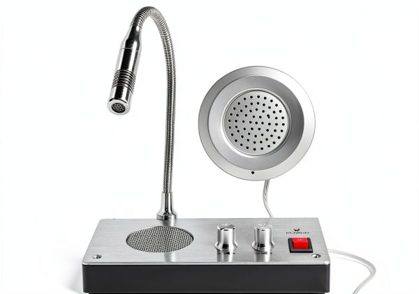 Intercom Microphone, Noise Dual Way Intercom, Bank Office Store Station Window Counter Microphone Speaker-6