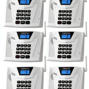 Wireless Intercoms for Home Business - 5300 Feet Range, Automatic Answer, Full Duplex, Hands-Free (6 Packs White)-0