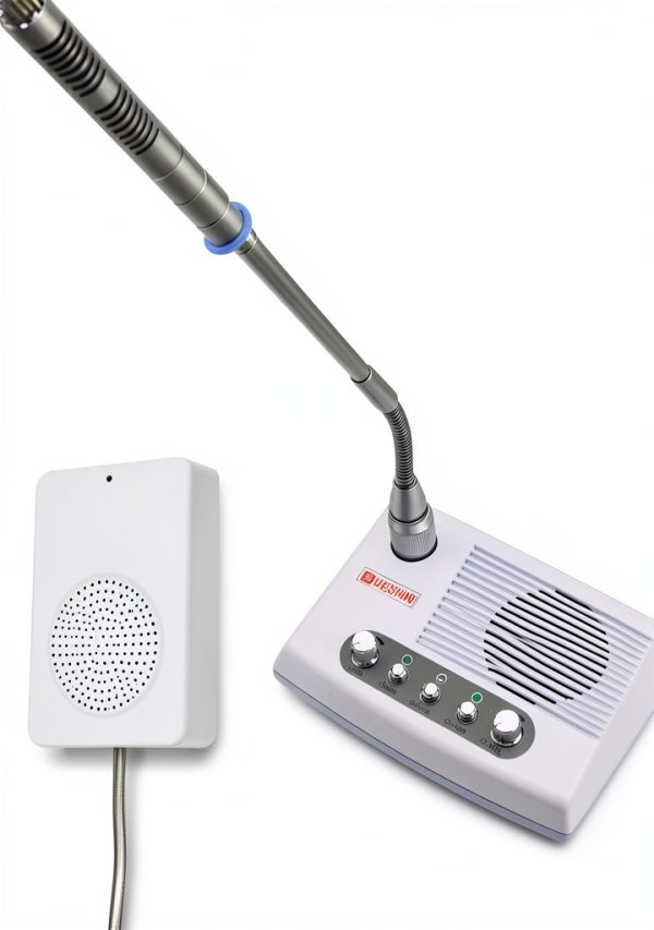 DESHUN DS-989 Window Intercom, Full Duplex Window Speaker System,Loud Speaker, Intercom System for Business,Medical Treatment,School, Home,Hospital, Store.-0