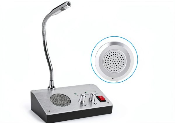 Intercom Microphone, Noise Dual Way Intercom, Bank Office Store Station Window Counter Microphone Speaker-2