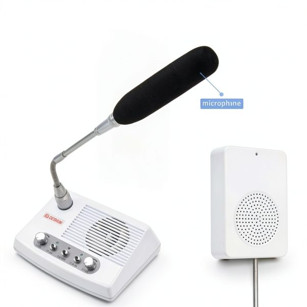DESHUN DS-989 Window Intercom, Full Duplex Window Speaker System,Loud Speaker, Intercom System for Business,Medical Treatment,School, Home,Hospital, Store.-5