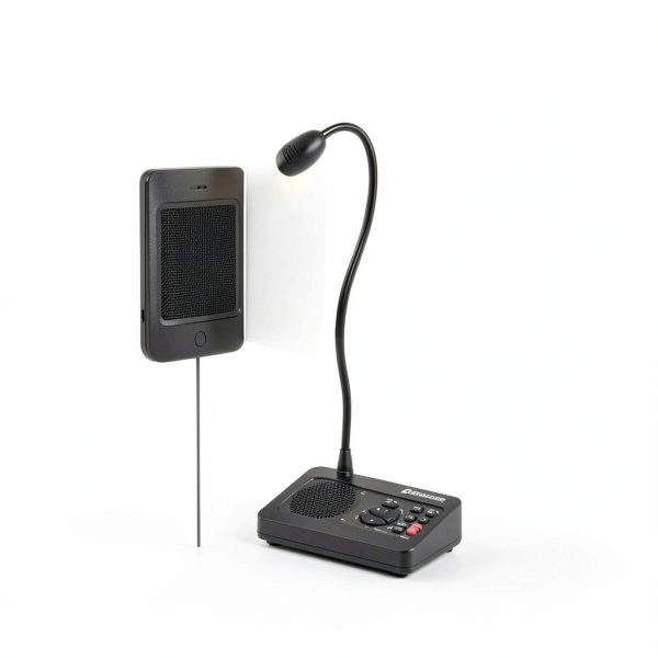 Dual-Way Window Intercom,Window Speaker System,Anti-Interference Intercommunication Microphone.for Business,Bank,Office,Hospital,Counter,Store,Station,School,Ticket Window (Black)-6