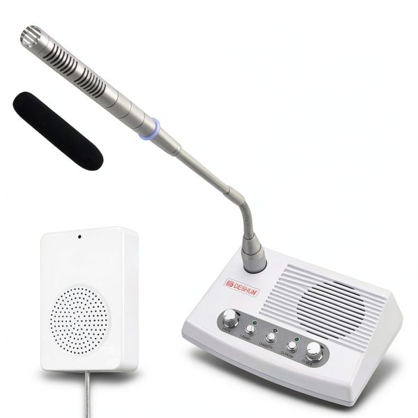 DESHUN DS-989 Window Intercom, Full Duplex Window Speaker System,Loud Speaker, Intercom System for Business,Medical Treatment,School, Home,Hospital, Store.-1
