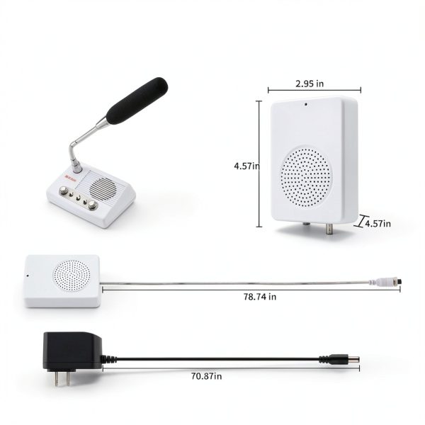DESHUN DS-989 Window Intercom, Full Duplex Window Speaker System,Loud Speaker, Intercom System for Business,Medical Treatment,School, Home,Hospital, Store.-6