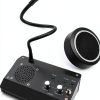 DESHUN Window intercom, Window Speakers, 2 Way Window Counter intercom Microphone, for The Business/Bank/Office/Hospital/Station/Catering-0