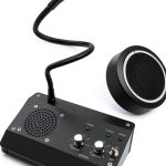 DESHUN Window intercom, Window Speakers, 2 Way Window Counter intercom Microphone, for The Business/Bank/Office/Hospital/Station/Catering-0