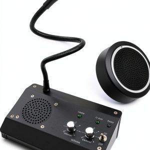 DESHUN Window intercom, Window Speakers, 2 Way Window Counter intercom Microphone, for The Business/Bank/Office/Hospital/Station/Catering-0