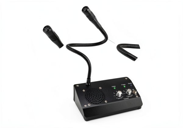DESHUN Window intercom, Window Speakers, 2 Way Window Counter intercom Microphone, for The Business/Bank/Office/Hospital/Station/Catering-4