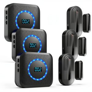 SanJie Wireless Door Chime Sensor with 800ft Range for Home Office-0