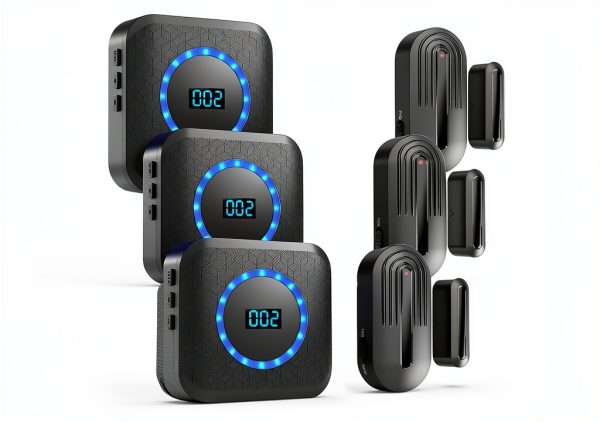 SanJie Wireless Door Chime Sensor with 800ft Range for Home Office-0